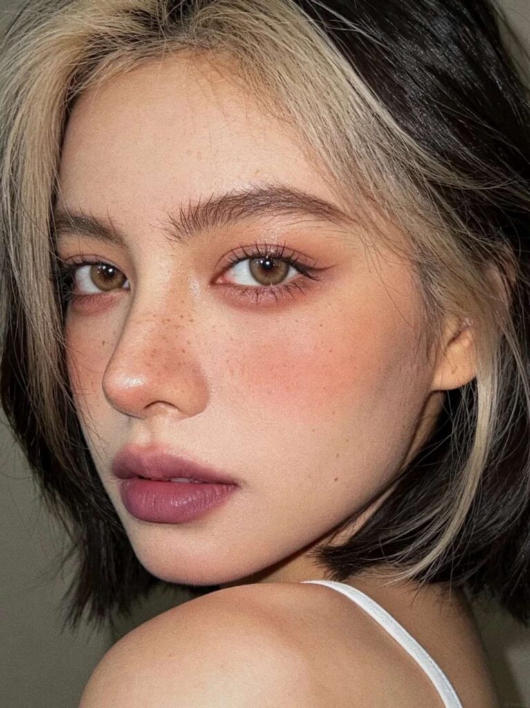 Layout makeup tone Tây đi tiệc màu cam ấm, phù hợp cho tiệc ngoài trời