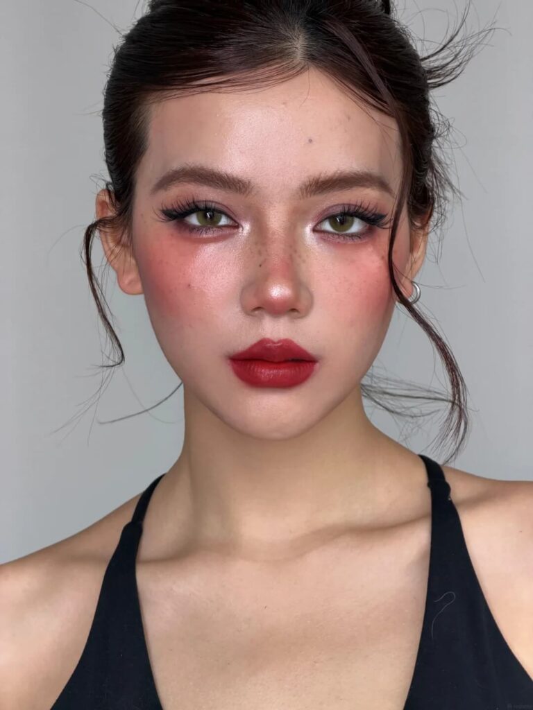 Layout tone Tây màu đỏ rượu vang quyến rũ