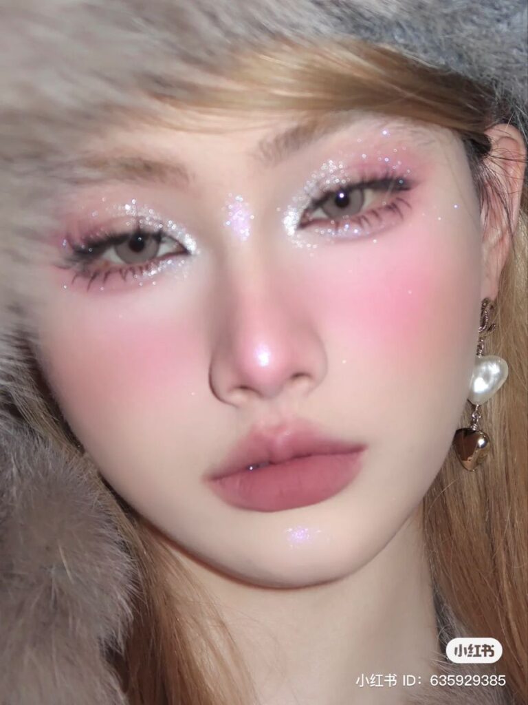 Trang điểm makeup tone hồng lạnh Douyin