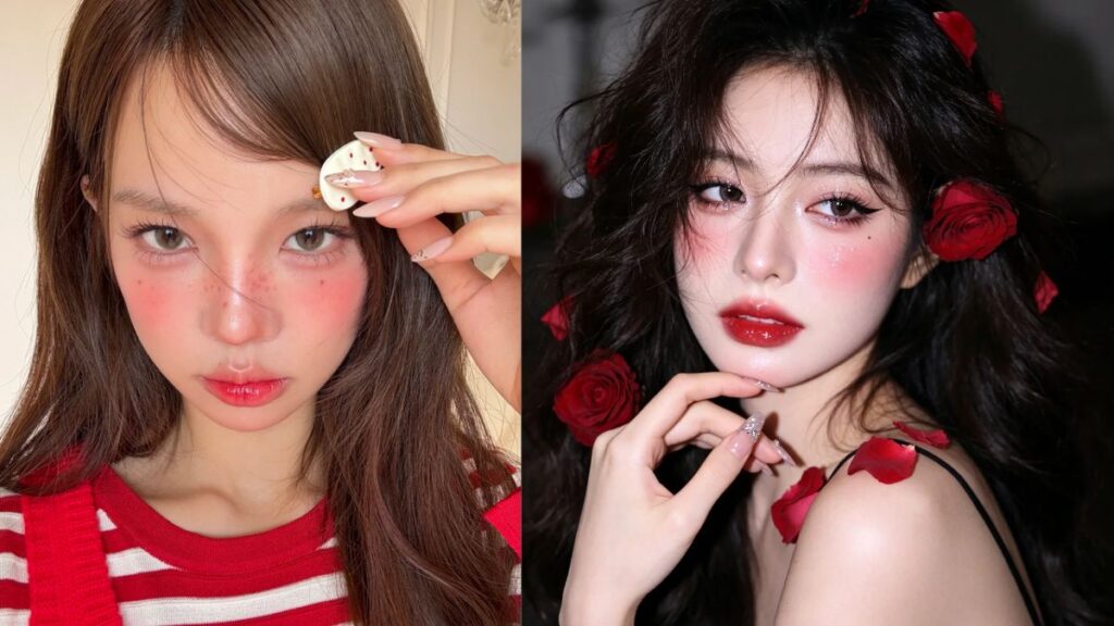 Makeup tone đỏ hồng